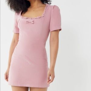 Baby Pink Corduroy Mini Dress